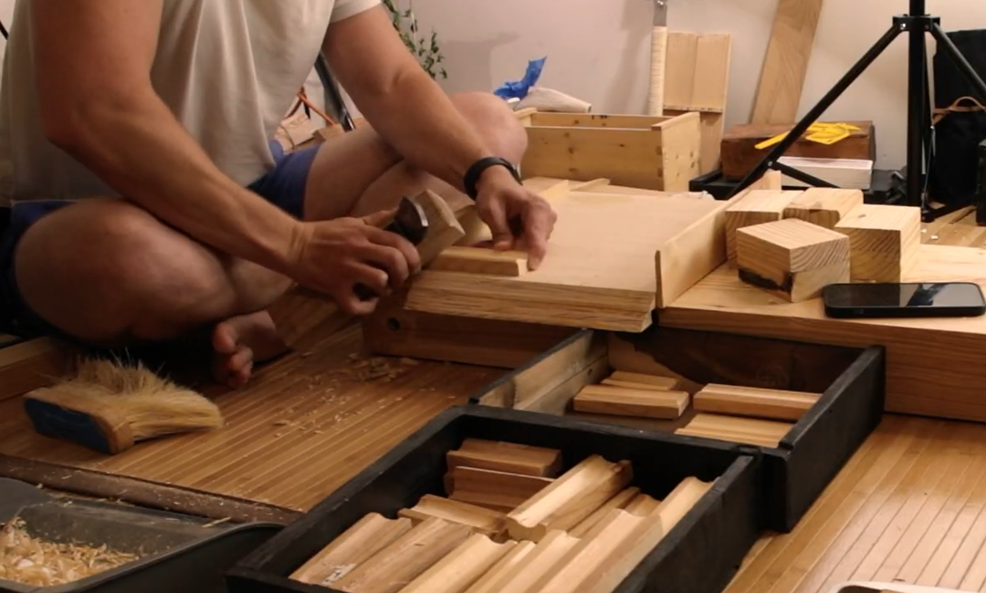 Close up of dovetail joints